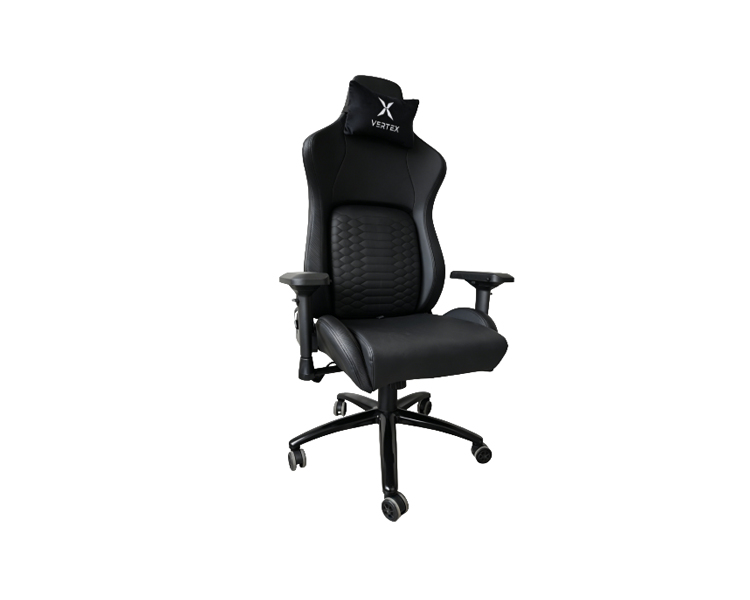 Gaming Chair: Vertex Viper Gaming Chair Black Car Leather